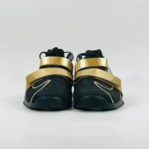 Nike Romaleos 4 \'Black Metallic Gold\' CD3463-001 Gym size 14 Size 14 - Nike Romaleos 4 Black Metallic Gold for sale  main image 2